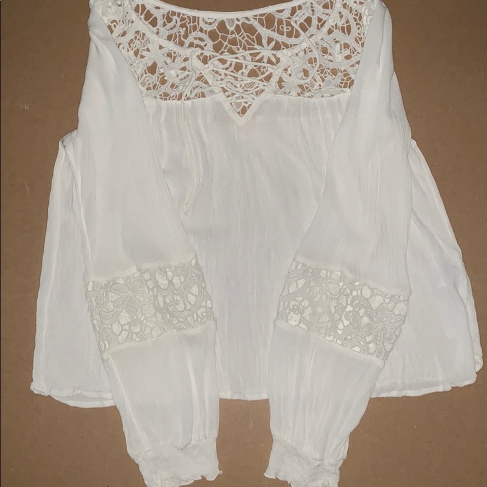 White lace blouse